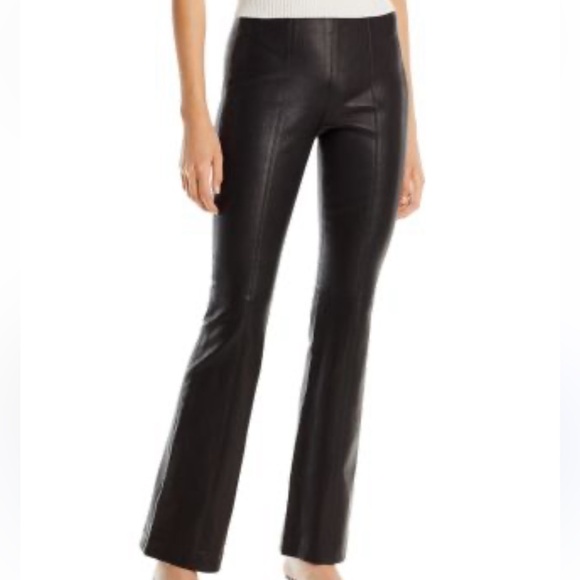 Rag & Bone Genuine Stretchy Leather Bootcut Pants, Sz USA 12, new - Picture 1 of 9